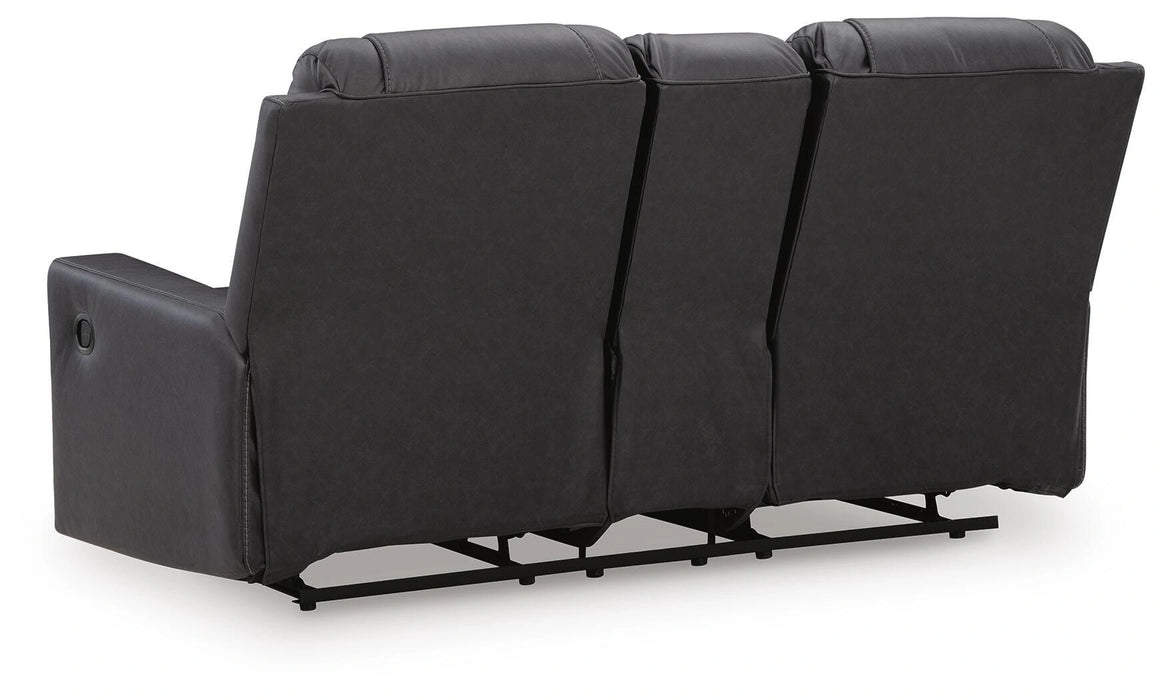 Mackmenville Reclining Loveseat with Console - Dream Home Furniture & Mattress (Waite Park, MN)