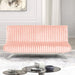 Villeneuve Futon Sofa Bed Black, Pink, & Grey - Dream Home Furniture & Mattress (Waite Park, MN)