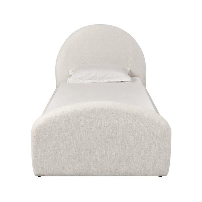 Moon Cream Performance Boucle Twin Trundle Bed