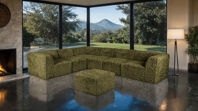 Nappi Large L-Sectional w/ Ottoman (Compressed Foam) - Dream Home Furniture & Mattress (Waite Park, MN)