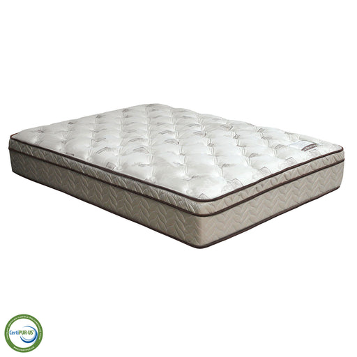 Lilium White/Brown 13" Euro Pillow Top Mattress, Cal.King - Dream Home Furniture & Mattress (Waite Park, MN)