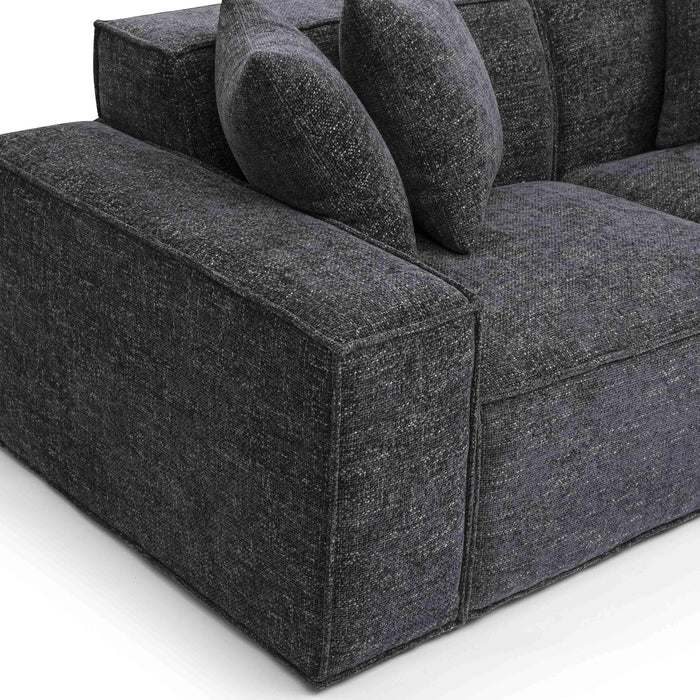 Mindy 84" Performance Chenille Basketweave Modular Loveseat