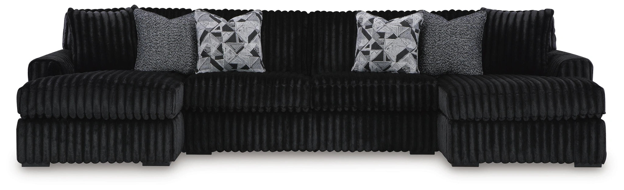 Midnight-Madness Sectional with Chaise - Dream Home Furniture & Mattress (Waite Park, MN)