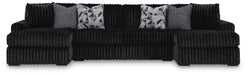Midnight-Madness Sectional with Chaise - Dream Home Furniture & Mattress (Waite Park, MN)