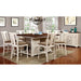 SABRINA Off White/Cherry Ctr.Ht. Chair, Cherry & White (2/CTN) - Dream Home Furniture & Mattress (Waite Park, MN)