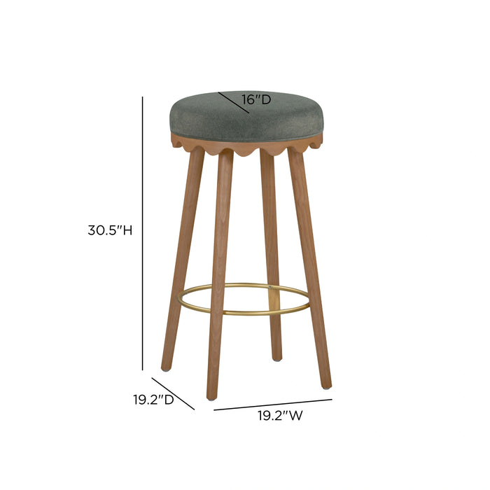 Oodle Performance Vegan Mohair Bar and Counter Stool