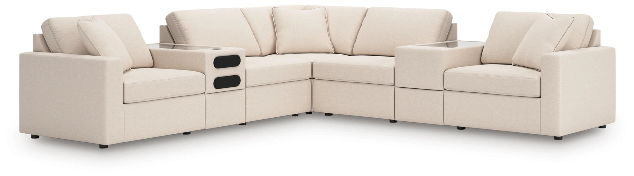 Modmax Balanced Sectional with Audio and Storage Consoles - Dream Home Furniture & Mattress (Waite Park, MN)