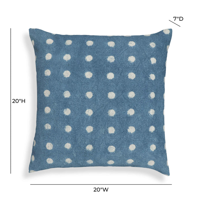 Indigo 20" Cotton Square Throw Pillow