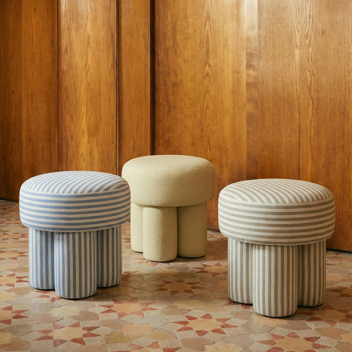 Masha Performance Linen Accent Stool