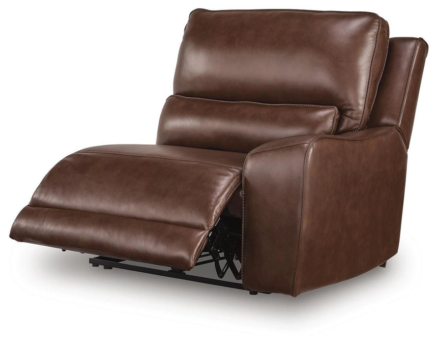 DeepWakes Reclining Sectional with Storage Console - Dream Home Furniture & Mattress (Waite Park, MN)