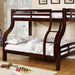 Solpine Espresso Twin/Full Bunk Bed - Dream Home Furniture & Mattress (Waite Park, MN)