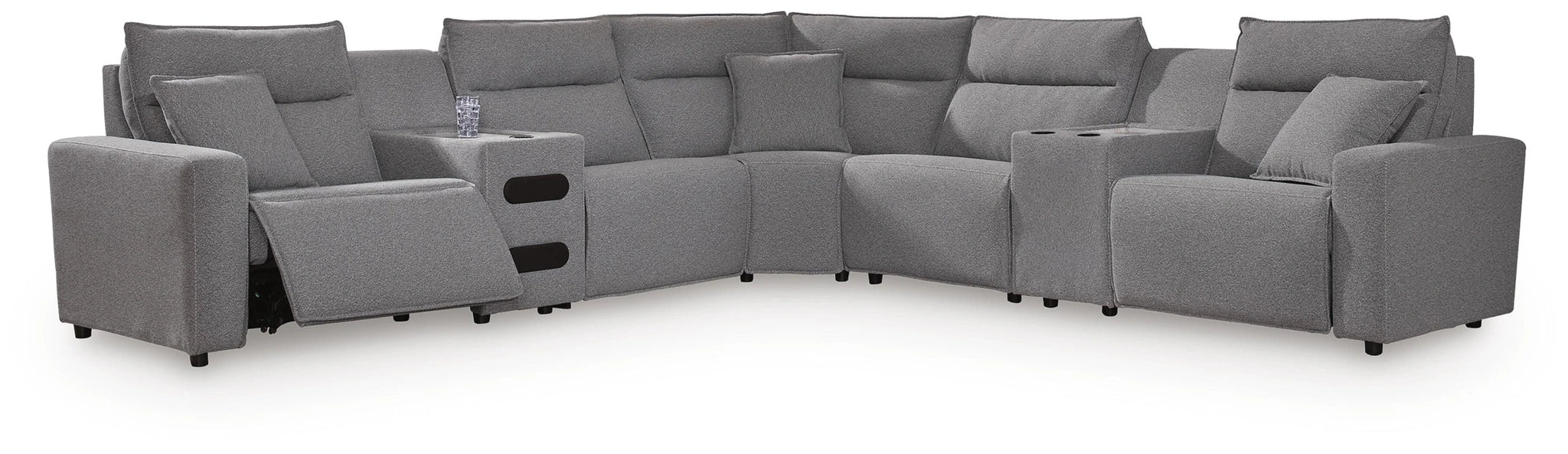 Modmax II Power Reclining Sectional with Audio Consoles - Dream Home Furniture & Mattress (Waite Park, MN)