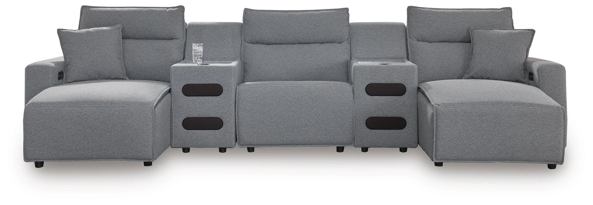 Modmax Power Reclining Sectional with Chaise - Dream Home Furniture & Mattress (Waite Park, MN)