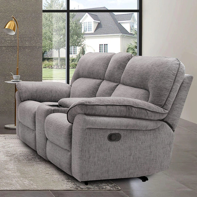 JOSIAS Loveseat, Light Gray Fabric - Dream Home Furniture & Mattress (Waite Park, MN)