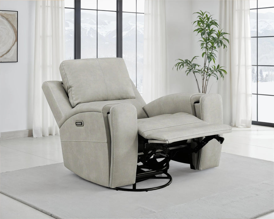 Brickston Triple Power Swivel Glider Recliner - Dream Home Furniture & Mattress (Waite Park, MN)