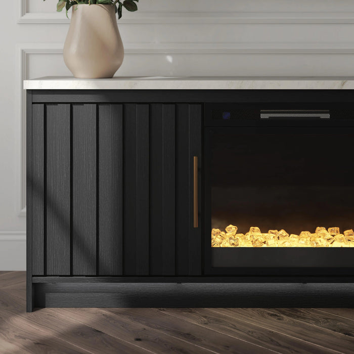 Cadmori TV Stand w/Fire - Dream Home Furniture & Mattress (Waite Park, MN)
