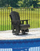 Hyland wave Outdoor Swivel Glider Chair - Dream Home Furniture & Mattress (Waite Park, MN)