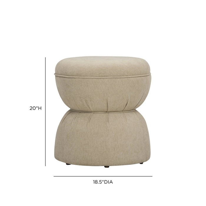 Tomlin Ruched Performance Fabric Game Ottoman