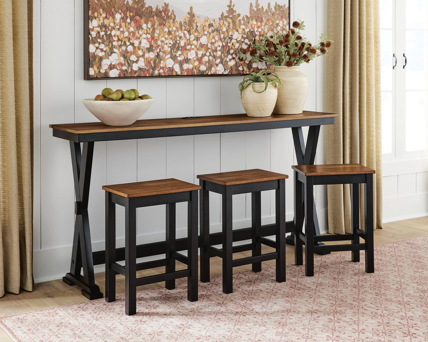 Wildenauer Counter Height Dining Table and 3 Barstools Set - Dream Home Furniture & Mattress (Waite Park, MN)