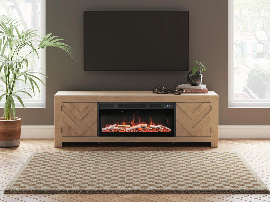 Cayboni 71" TV Stand with Electric Fireplace - Dream Home Furniture & Mattress (Waite Park, MN)