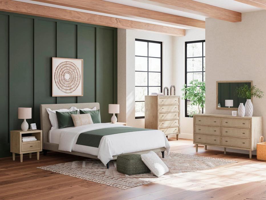 Cielden Upholstered Bed with Roll Slats - Dream Home Furniture & Mattress (Waite Park, MN)