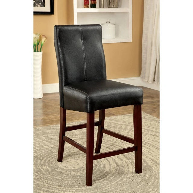 BONNEVILLE II Brown Cherry/Black Counter Ht. Chair (2/CTN) - Dream Home Furniture & Mattress (Waite Park, MN)