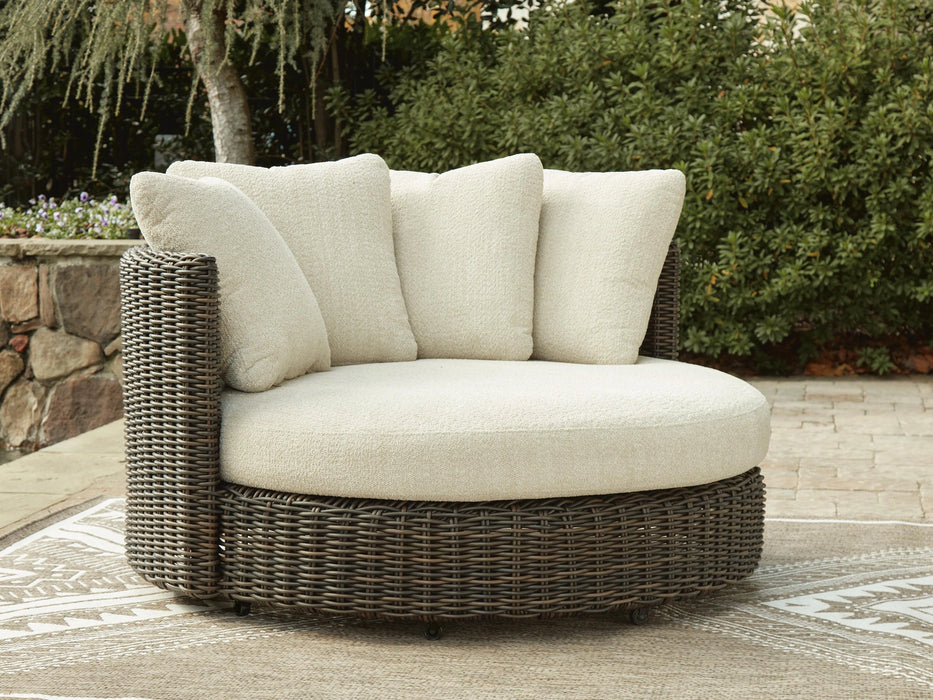 Kimora Outdoor Swivel Lounge Chair with Cushion - Dream Home Furniture & Mattress (Waite Park, MN)
