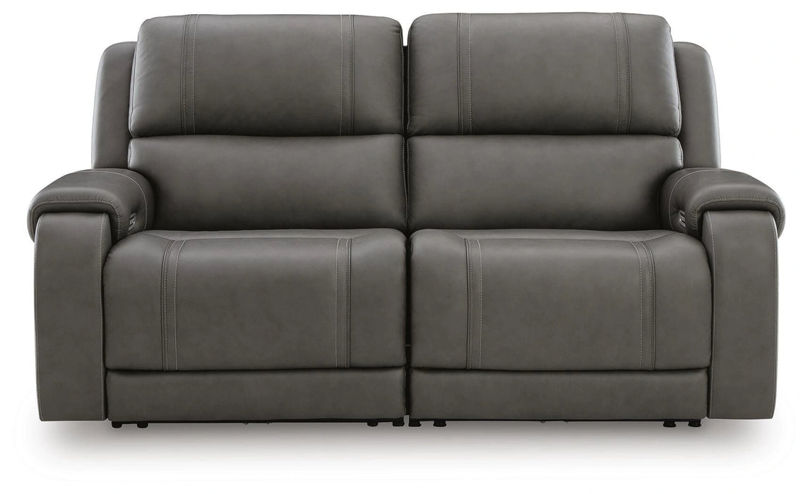 5Z - Pittson Power Reclining Sectional Loveseat - Dream Home Furniture & Mattress (Waite Park, MN)