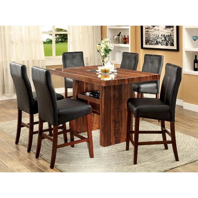 BONNEVILLE II Brown Cherry/Black Counter Ht. Chair (2/CTN) - Dream Home Furniture & Mattress (Waite Park, MN)