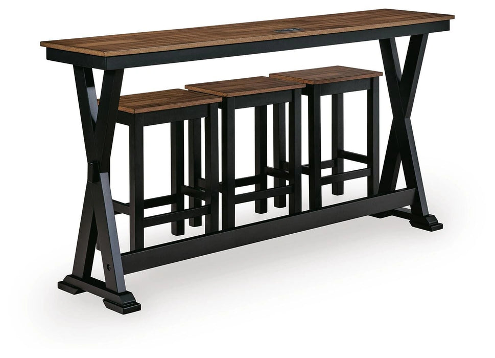 Wildenauer Counter Height Dining Table and 3 Barstools Set - Dream Home Furniture & Mattress (Waite Park, MN)