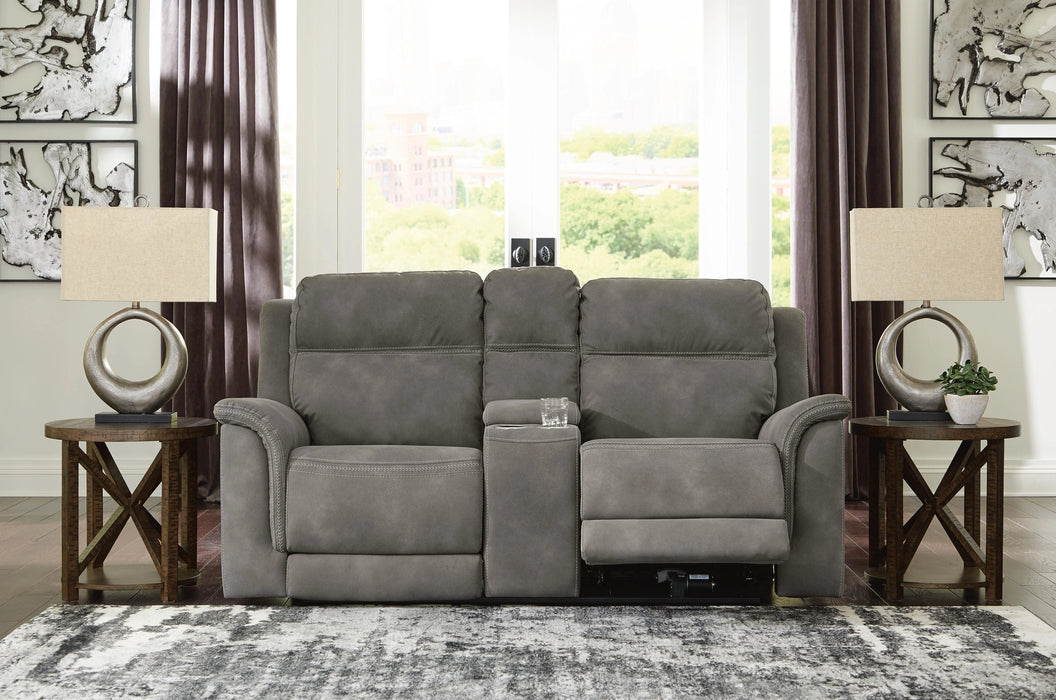 Next-Gen DuraPella Power Reclining Loveseat with Console - Dream Home Furniture & Mattress (Waite Park, MN)