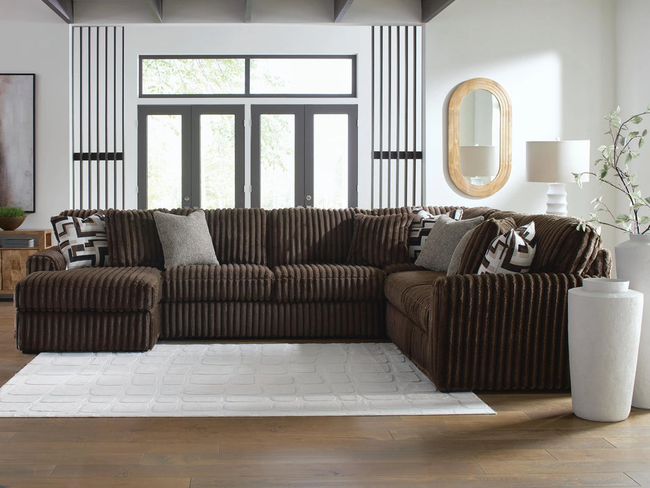 Midnight-Madness Sectional with Chaise - Dream Home Furniture & Mattress (Waite Park, MN)