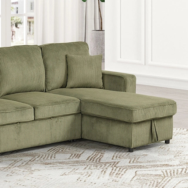 Yves Sectional Green - Dream Home Furniture & Mattress (Waite Park, MN)