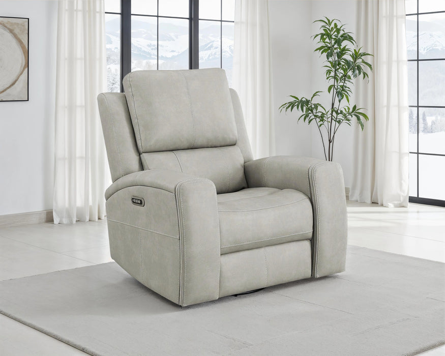 Brickston Triple Power Swivel Glider Recliner - Dream Home Furniture & Mattress (Waite Park, MN)