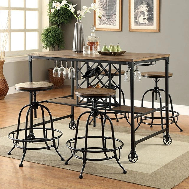 SILVIA I Medium Oak Counter Ht. Stool (2/CTN) - Dream Home Furniture & Mattress (Waite Park, MN)