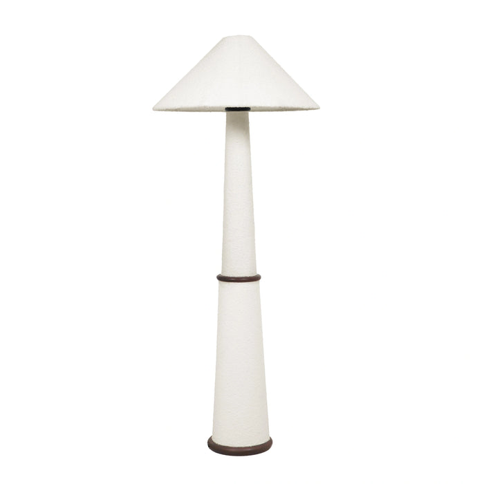Faith White Boucle Floor Lamp