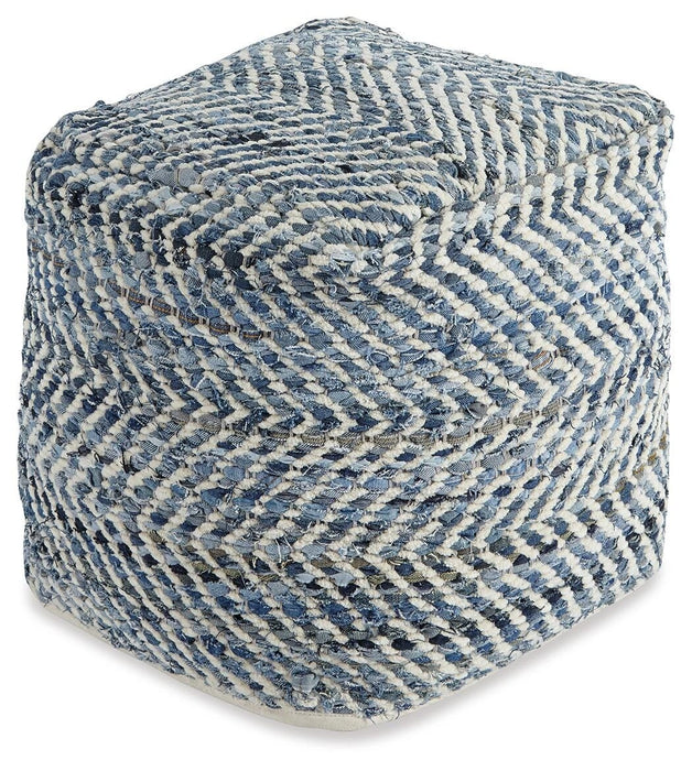 Chevron Pouf - Dream Home Furniture & Mattress (Waite Park, MN)