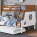 Nautia Twin/Full Bunk Bed Black & White - Dream Home Furniture & Mattress (Waite Park, MN)