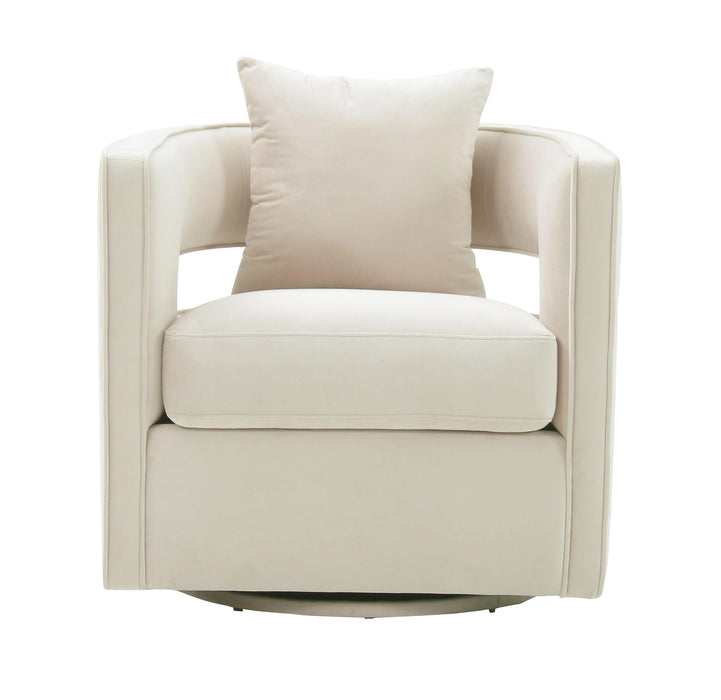 Kennedy Performance Velvet Swivel Accent Chair