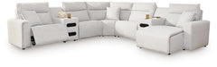 Modmax II Power Reclining Sectional with Chaise and Audio Consoles - Dream Home Furniture & Mattress (Waite Park, MN)