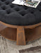 GUIS Round Coffee Table, Dark Gray - Dream Home Furniture & Mattress (Waite Park, MN)