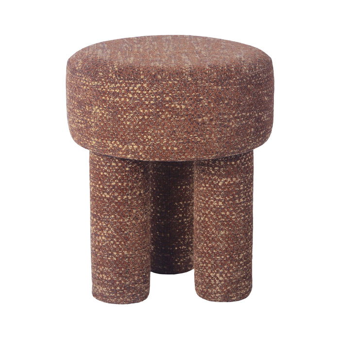 Claire Brown Checkered Boucle Stool