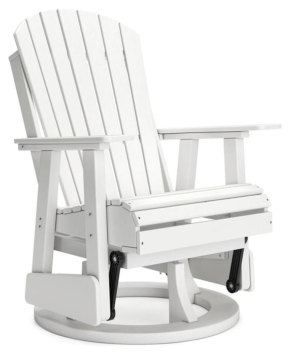 Hyland wave Outdoor Swivel Glider Chair - Dream Home Furniture & Mattress (Waite Park, MN)