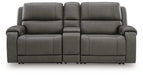 5Z - Pittson Power Reclining Sectional Loveseat with Console - Dream Home Furniture & Mattress (Waite Park, MN)