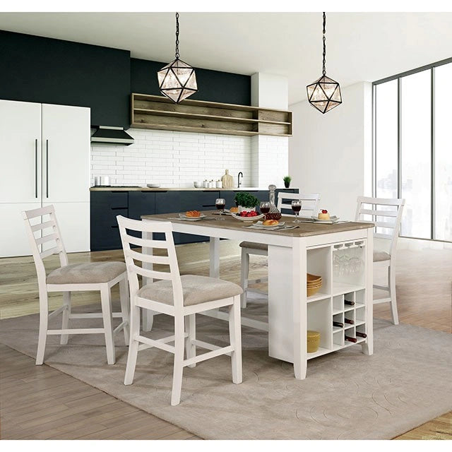 Kiana White Counter Ht. Side Chair (2/CTN) - Dream Home Furniture & Mattress (Waite Park, MN)