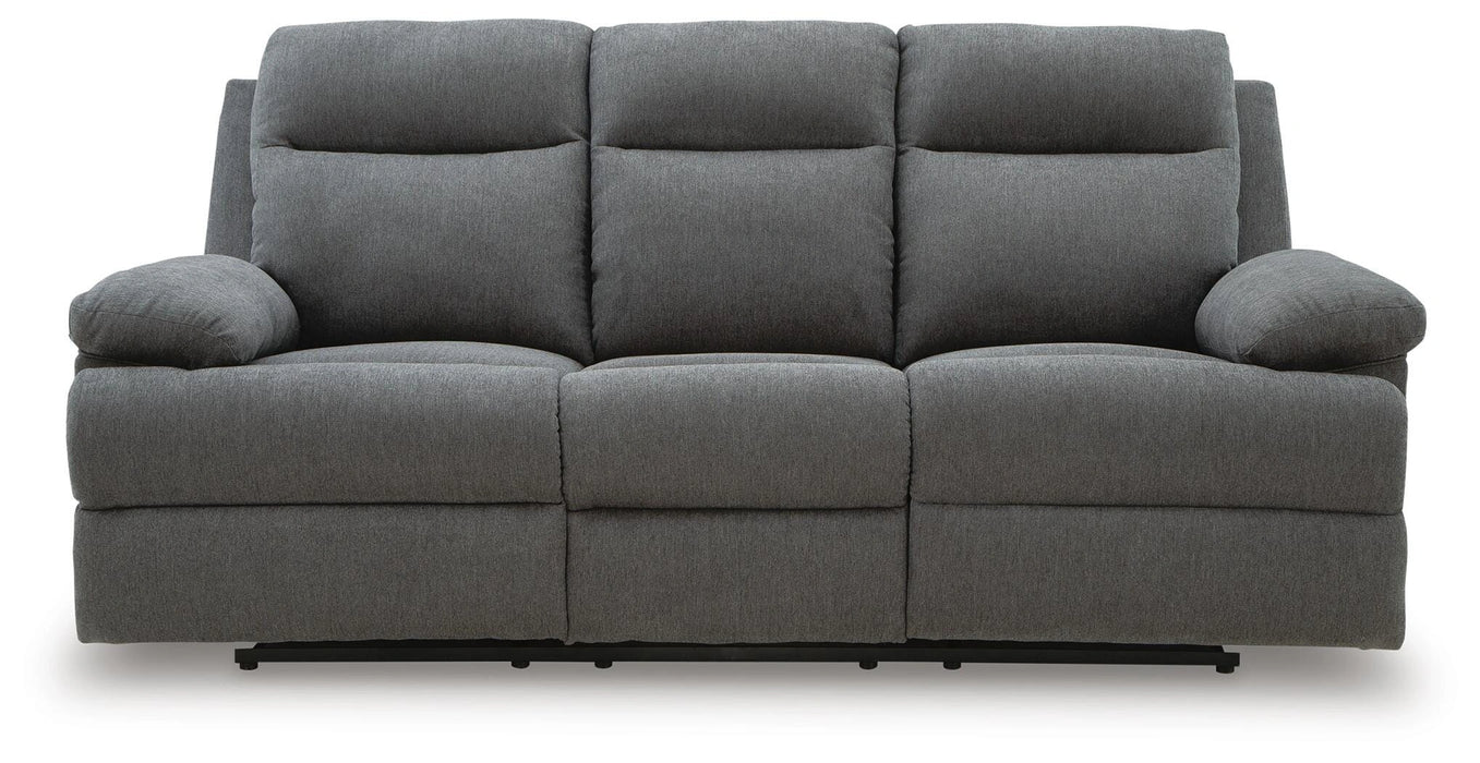 Side-Swipe Reclining Sofa with Drop Down Table - Dream Home Furniture & Mattress (Waite Park, MN)