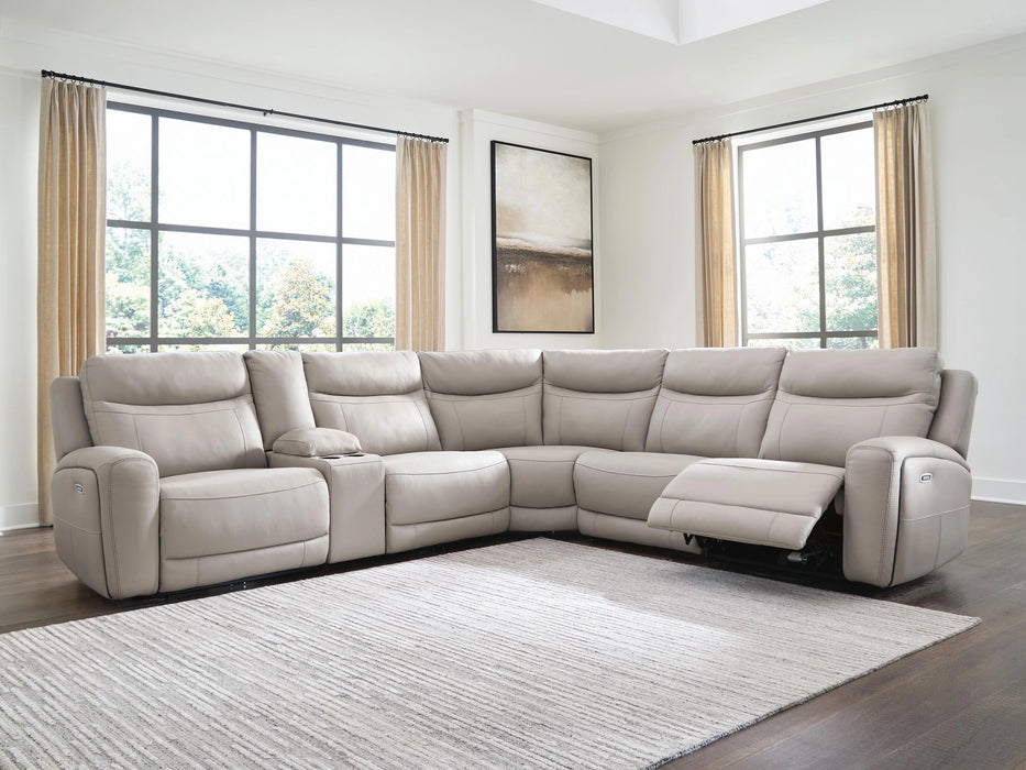 Gravier Power Reclining Sectional with Storage Console - Dream Home Furniture & Mattress (Waite Park, MN)