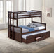 University Twin/Full Bunk Bed Grey, Walnut, & White - Dream Home Furniture & Mattress (Waite Park, MN)