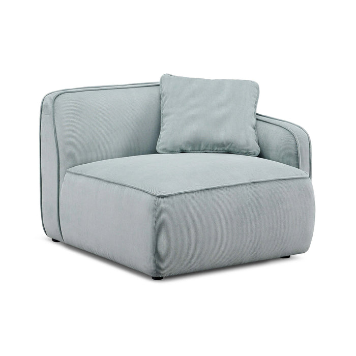 Travie Performance Corduroy Velvet Corner Chair
