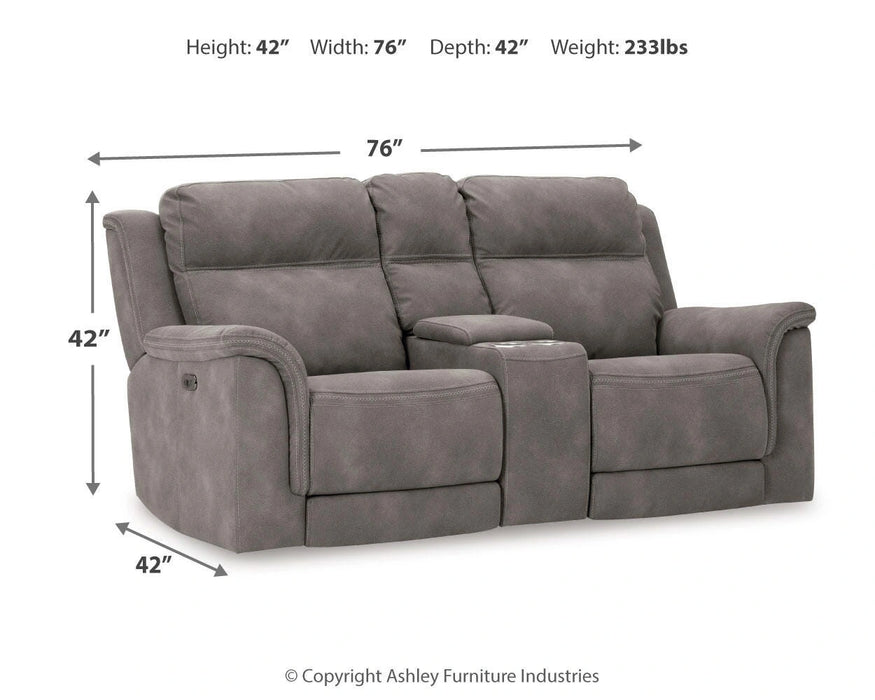 Next-Gen DuraPella Power Reclining Loveseat with Console - Dream Home Furniture & Mattress (Waite Park, MN)
